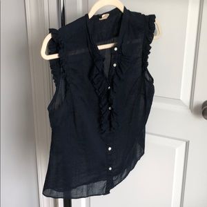 Navy sleeveless j.Crew blouse!